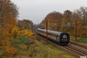 DSB ER 24 som IC 70835 Hgl-Es. Km 5,2 Lk (Lunderskov-Vejen) 30.10.2021.