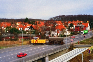 DSB MK 603+Tdgs på vej på havnen. Odense 18.03.1997.