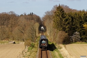 DSB MF 04 som RV 92853 Od-Svg. Km 33,0 Od (Kværndrup-Stenstrup) 14.04.2020.