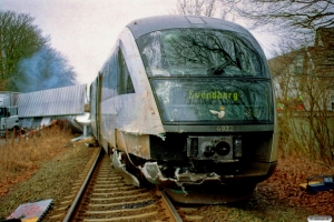 DSB MQ 4922+MQ 4122 - RV 2840 Od-Svg påkørt lastbil. Pederstrup 27.02.2006.