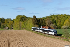 DSB MQ 23+MQ 28 som RV 4657 Od-Svg. Km 33,2 Od (Kværndrup-Stenstrup) 14.05.2019.