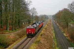 RSC MZ 1457+GC T44 367+GC T44 359 som G 6717 Fa-Rd. Km 47,2 Fa (Løsning-Horsens) 06.04.2011.