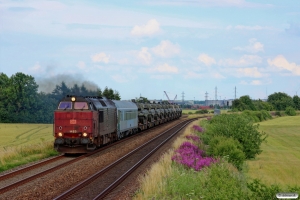 RSC MZ 1453+DB Bcmkh+11 Samms som G 8747 Fa-Ho. Km 4,2 Fa (Fredericia-Børkop) 06.07.2014.