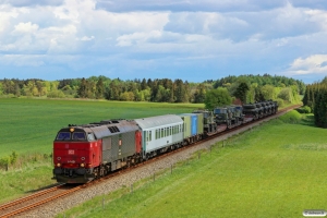 DBCSC MZ 1449+DB Bcmkh+10 fladvogne som G 6121 Fa-Ho. Km 89,8 Ho (Give-Gadbjerg) 15.05.2016.