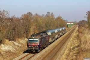 DSB ME 1503 med RØ 2225 Kk-Nf. Km 66,6 Kh (Ringsted-Glumsø) 19.03.2015.