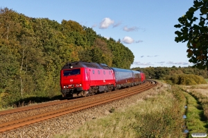 DSB ME 1528+WRm 603+S 001+ME 1536 som EP 8301 Kh-Hb. Km 149,2 Fa (Hadsten-Langå) 06.10.2017.