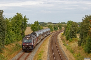 DSB ME 1511 med RØ 1837 Kk-Næ. Km 85,4 Kh (Glumsø-Næstved) 15.08.2019.