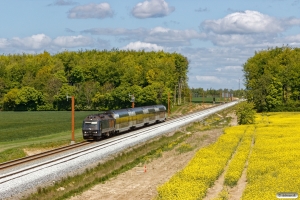 DSB ME 1525 med RØ 4841 Kj-Nf. Km 134,2 Kh (Nørre Alslev-Eskilstrup) 14.05.2020.