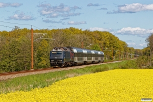 DSB ME 1534 med RØ 4951 Kj-Nf. Km 68,2 Kh (Tureby-Haslev) 14.05.2020.