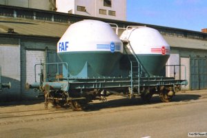 FAF vogn D (ex. Ucs 42 86 910 6 002-7). Svendborg 07.08.1988.