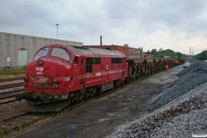 BLDX MX 1017+læssede skærvevogne. Vejen 22.06.2008.