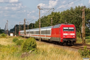 DB 101 041-2+7 personvogne+101 093-3 som IC 2251. Dörverden - Eystrup 14.08.2019.