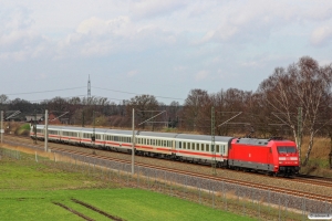 DB 101 084-2 med IC 2373. Radbruch - Bardowick 22.03.2014.