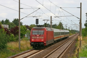 DB 101 088-3 med ICE 381. Padborg - Flensburg 26.06.2009.