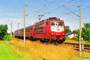 DB 103 215-0+DSB WSD+Bc-t+Bc-t som Tog 13289. Harrislee 09.07.1999.