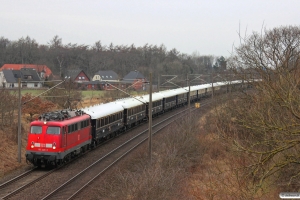 DB 115 448-3 med NF 13997 Pa-Venezia S. Lucia. Flensburg-Weiche 14.04.2013.