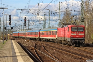 DB 112 173-0 med RE 21074. Neumünster 27.04.2013.