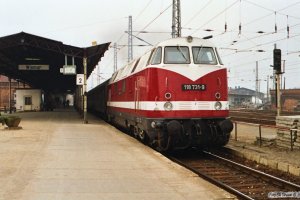 DR 118 731-9. Wismar 27.10.1990.