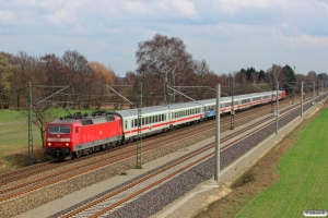 DB 120 145-8+9 personvogne+120 125-0. Bardowick - Radbruch 22.03.2014.