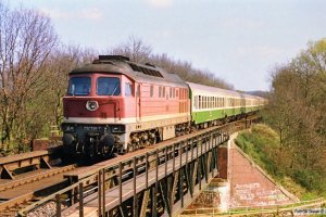 DR 132 530-7 med D 336. Büchen 31.03.1990.