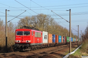 DB 155 075-5. Hamburg-Moorburg 20.03.2014.