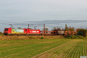 DB 185 401-7+185 324-8 med G 8023 Htå-Fa. Marslev 25.10.2019.
