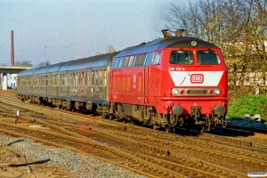 DB 218 113-9. Elmshorn 18.11.1989.