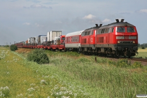 DB 218 181-6+218 131-1 med AS 1433. Lehnshallig - Niebüll 26.06.2009.
