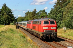 DB 218 321-8+218 381-2 med IC 2073. Langenhorn - Bredstedt 18.07.2015.