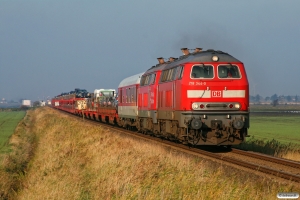 DB 218 344-0+218 362-2 med AS 1423. Lehnshallig - Niebüll 22.10.2011.