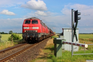 DB 218 364-8+218 313-5 med AS 1446. Niebüll - Lehnshallig 28.06.2014.