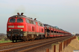 DB 218 366-3+218 315-0 med AS 1444. Klanxbüll - Morsum 26.03.2016.