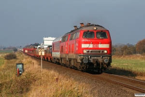 DB 218 372-1+218 371-3 med AS 1429. Klanxbüll - Lehnshallig 22.10.2011.