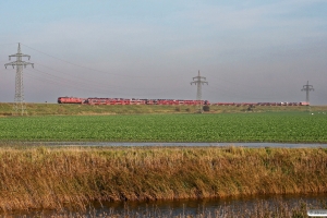 DB 218 386-1+218 822-5 med AS 1434. Klanxbüll - Morsum 22.10.2011.