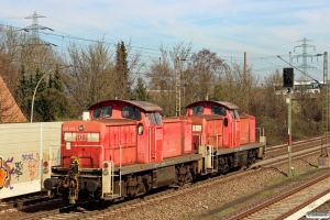 DB 295 043-4+295 019-4. Hamburg Unterelbe - Hausbruch 20.03.2014.