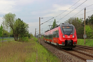DB 442 142+442 642 som RE 18223. Ziltendorf - Eisenhüttenstadt 13.05.2017.