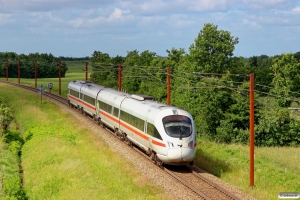 DB 605 011-5+605 111-3+605 211-1+605 511-4 som IE 380 Pa-Ar. Km 54,4 Fa (Sommersted-Vojens) 29.06.2013.