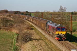 CFLCD T66K 714 med CG 87222 Hr-Pa. Km 54,4 Fa (Sommersted-Vojens) 25.03.2012.