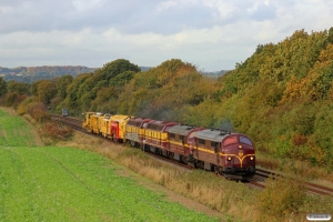 CFLCD MX 1029+MX 1023+CFLCA 1807+1805+3 GBM arbejdskøretøjer som CB 6622 Hr-Pa. Km 5,8 Fa (Fredericia-Børkop) 20.10.2013.