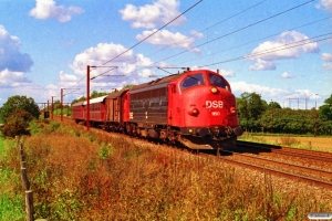 DSB MY 1150+HD+CL 1630+CL 1589 som M 6667 Fa-Fl. Km 24,2 Ng (Marslev-Odense) 04.09.1993.