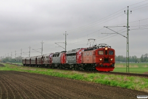 SJ Da 888+DSB MY 1159+DSB MZ 1401+MX 1001+DB 5101+CLL 1476+CL 1514+CLE 1678 som TJT 69285. Flädie - Arlöv 16.05.2010.