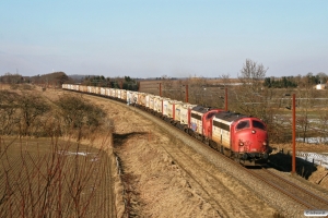 RCDK MY 1134+MY 1122 med RG 6717 Tl-Pa. Km 54,4 Fa (Sommersted-Vojens) 15.03.2013.