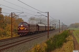 DSB MY 1101+AC+CC+AX+BU som VM 6432 Pa-Vm. Km 57,4 Fa (Sommersted-Vojens) 31.10.2020.