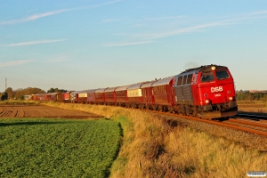 DSB MZ 1401 med VM 6306 Rd-Ro. Km 159,4 Fa (Langå-Stevnstrup) 06.10.2017.