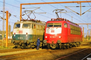 DB 110 387-8 - Lok fra IP 13284 og 103 186-3 - Lok fra IP 13274. Padborg 30.01.2000.