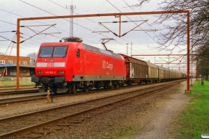 DB 145 002-2 med GD 45741. Padborg 11.04.2001.