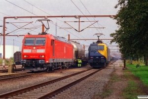 DB 185 071-8 med GD 44733 og RDK 3108 - Lok fra GD 38933 Mgb-Pa. Padborg 18.08.2006.