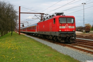 DB 112 154-0 med RE 21075 Pa-Hamburg Hbf. Padborg 26.04.2008.