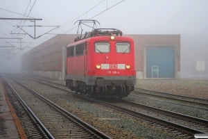 DB 115 198-4 som Tfzf 77677 Pa-Flensburg. Padborg 23.01.2011.