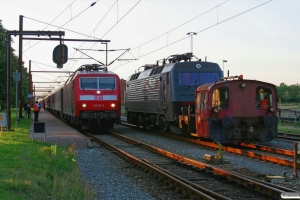 DB 120 151-6 med EN 1273 og DSB Køf 285+EA 3022. Padborg 28.07.2012.